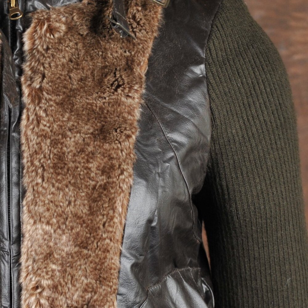 Static Women's Faux Leather and Fur Jacket Size M - Picture 2 of 9